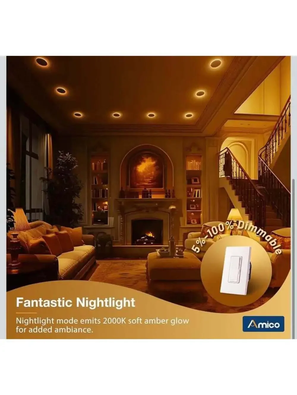 24 Pack 6 Inch 5CCT LED Recessed Ceiling Lights with Night Light - New in Box